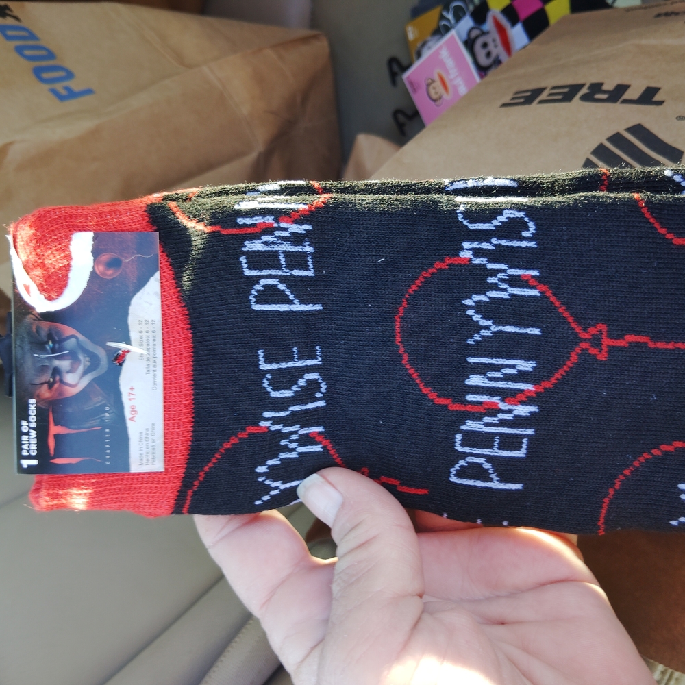 !it jeans Pennywise Black and Red Socks